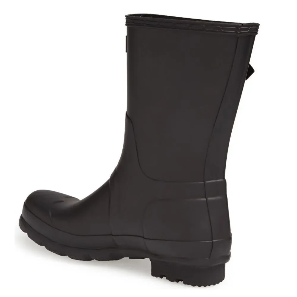 HUNTER Original Short Waterproof‎ Rain Boot, Rubber Black, Size 12, NWT